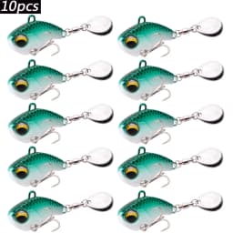 10Pcs Rotating Metal VIB Vibration Bait Spinner Spoon Fishing Lures 8g/16g/21g Jigs Wobbler Fishing Hard Baits Tackle Pesca