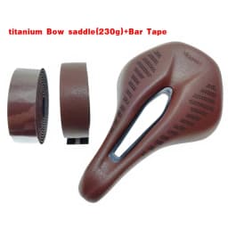 Retro Bicycle Saddle MTB Bike Saddle 155mm with Bike Bar Tape Road Bike Bicycle Brown Color / Steel Saddle Rails Bicycle Cycling