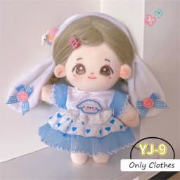Cute Dress Up Jk Uniform Clothes for 20cm Cotton Plush Lolita Cross Dressing Clothing Skirt Fashion Casual Suit Socks Girl Toys