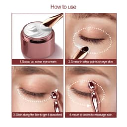 Face Eye Massage Roller Stick Eye Cream Applicator for Anti Wrinkle Dark Circles Facial Lifting Mixing Spatulas Scoop Mini Spoon