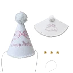 Bowknot One-Year-Old Birthday Cap Embroidery Lace Edge First Birthday Garland Pink Blue Ball Birthday Hat First Birthday