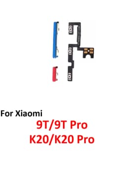 For Xiaomi Mi 9T Pro Phone New Power Volume Button On Off Up Down External Key Internal Flex Cable Parts For K20 Pro Black Blue