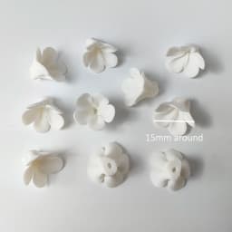 50pcs Handmade Ceramic Flower Material White Color Porcelain Floral Hair Accessories For DIY Jewelry Make Parts