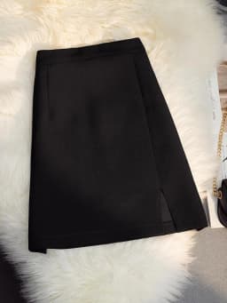 ZOKI Skirts Women High Waist Wrap Hip Basic Side Slit Work Wear A-line Elegant Mini Skirt Slim All-match Chic Trendy Simple Hot