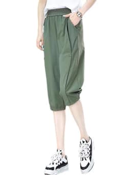 Ice Silk Seven-Quarter Harem Pants Women's Summer New High Waist Slimming Casual Sports Versatile Quick Dry Pants