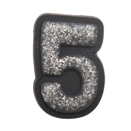 1-12Pcs PVC Flash Powder Star Numbers Shoe Charms Buckle Clog Silver Series Slipper Decoration Fit DIY Cool Backpack