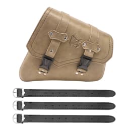 Universal Motorcycle Side Saddle Bags PU Leather SwingArm Tool Bag Plastic Buck Cafe Racer Luggage Bag For Cruiser Custom