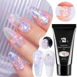 AWStorG Hema Free Poly Nail Gel 30ML Acrylic Gel Finger Extension Transparent Nail Art Extension Quick Building Soak Off UV
