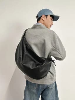 Spring 2026 New Small PU Zipper Single Shoulder Bag Chest Bag for Men And Women Fashionable And Practical Crossbody Bag