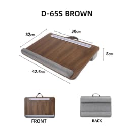 MUMUCC Wooden Suspended Bed Laptop Desk, Portable 15 Inch Bed Study Table with Handle, Sponge Cushion & ABS Slot, Compact