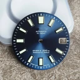 High Quality Watch Modification Accessories 62MAS Dial Green C3 Super Luminous Faces 28.5mm Calendar Sun Patterned Disk Surface