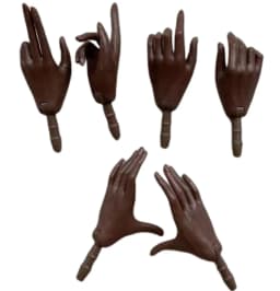 MENGF Doll Hands Feet 1/6 Doll Parts Super White Coffee Brown Doll Accessories DIY Dressing Doll Decors 4 Gesture Hands Parts