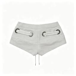 Design Zipper Casual Drawstring Shorts Women's Summer Y2k Low-rise Black Hip-wrapped Hot Pants