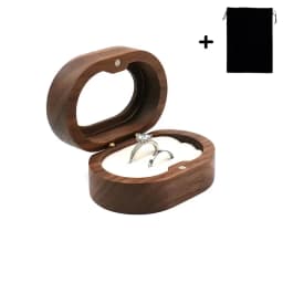 Personalized Custom Wooden Wedding Ceremony Ring Box Clear Personalized Engraved Engagement Proposal Holder Bridal Gift For Her