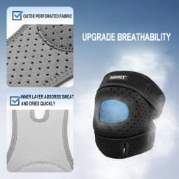 AOLIKES 1PC Dual Adjustable Patellar Tendon Support Sleeve,Suitable for Meniscus,Osteoarthritis,Orthopedics,Athlete Knee Support