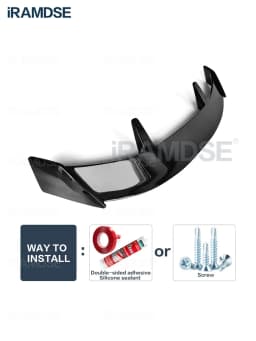 Gloss Black Spoiler for SEAT Ibiza Leon Carbon Paint 2009-2021 Year Rear Windshield Wing Trunk ABS Accessories