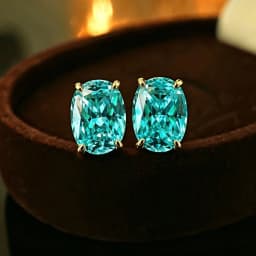 Exquisite 925 Sterling Silver Ice Flower Long Pillow-Shaped White Zircon Stud Earrings Simple Single Diamond Gold Earrings