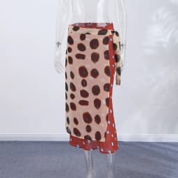 Printed Women's Midi Skirt Wrap Skirt Side Button Wrap Around Skirt Oil Painting Floral Skirt Daily Fashion Wear