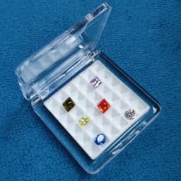 White 3-7mm Diamond Storage Box Clear Gemstone Jewelry Display Organizer Case Show Store 36Grids Bare Stone Packaging Cover Tray