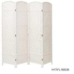【Lifeideas】Folding Weave Fiber Room Divider Privacy Screen for Home