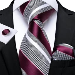 New Formal Ties Classic Blue Striped Necktie Handkerchief Cufflinks Gift For Men Wedding Tie Cravate Gravatas