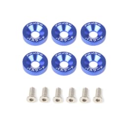 M8 Aluminum 6 Pcs/Pack Car Modified Hex Fasteners Fender Washer JDM Bumper Engine Concave Screws