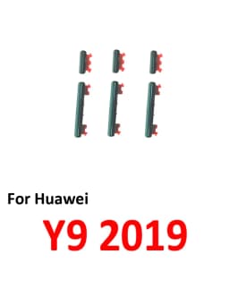 For Huawei Y9 2019 Phone New Power Volume Button On Off Up Down External Key Internal Flex Cable Parts Black Green Blue