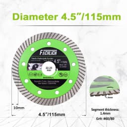 FACHLICH 1/2/5pcs 4/4.5/5inch Super-Thin Turbo Cutting Saw Blades Ceramic Tile Granite Marble Cutting Disc 105/115/125mm
