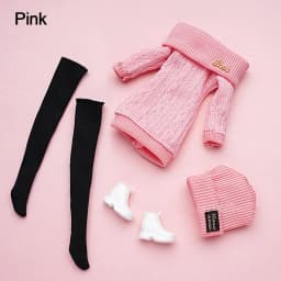 Clothes Suit for 30cm Fat Doll Boy's and Girl's High Collar Knitted Sweater Hat Stocking Set Doll's Accessories DIY Dress Up Toy