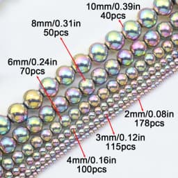 A+ Natural Stone Non-Magnetic Hematite Round Loose Spacer Beads For Jewelry Making DIY Beaded Bracelet Neckalce 2 3 4 6 8 10mm