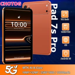 CHOTOG Pad 7s Pro Tablet Android 15 Tab PC 10.1 Inch 16+32MP Camera 22GB+2TB 10000mAh Battery Face Unlocked Wifi GPS Global Version Tablets For Children's Kids Gifts