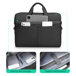 MARK RYDEN Multi-purpose Laptop Briefcase Water Repellent Commuter Bag with Trolley Sleeve