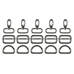 5Sets 20/25/32/38mm Metal D Ring Swivel Lobster Buckle for Bag Webbing Strap Hook Dog Collar Adjust Slider Clasp Sewing Hardware