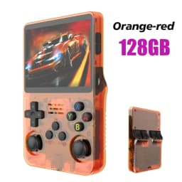 128G Open Source Video Game Console Linux System 3.5 Inch IPS Screen Orange Portable Pocket Video Player 64G 256G best Game