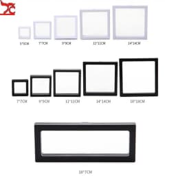 Set 3D Floating Display Case Stands Holder Suspension Storage for Pendant Necklace Bracelet Ring Coin Pin Gift Jewelry Box