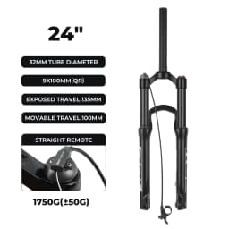 BOLANY Suspension Fork Mountain Bicycle 20/24 Inch Disc Brake Straight Tube Travel 100mm MTB Air Fork For Bicycle Accessoires