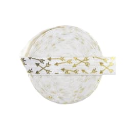 BRISTLEGRASS 2 5 10 Yard 5/8" 15mm Evil Eye Hamsa Hand Foil Print Fold Over Elastics FOE Spandex Bands Tape Hair Tie Sewing Trim
