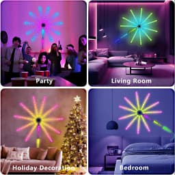 RGBIC Firework Strip Lights LED Bluetooth APP Control Neon Strip USB 5V Changing Smart Lamp Sync Music Bedroom Decor Dream Light