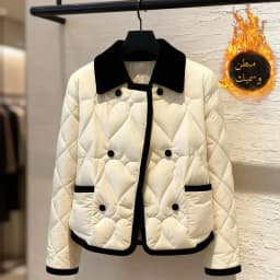Stylish Thickened White Cotton Padded Short Jacket Korean Style Warm Winter Outerwear Women's Premium Fashion Loose Fit Coat