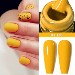 MEET ACROSS 7ml Orange Red Pink Gel Nail Polish Laser Sparkling Soak Off Semi Permanent Nail Art UV Gel Varnishes Spring Summer