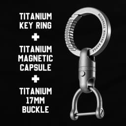 Luxury Titanium Key Chain Magnetic Spin Rotary for Car Key Ring Connector Anti-off Holder Men EDC Quickdraw Buckle Male Gadgets