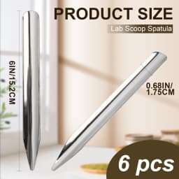 6 Inch Lab Spatula Stainless Steel Lab Scoop Spatula with Rounded Pointed Ends Laboratory Curved Metal Bead Scoop for Scooping T