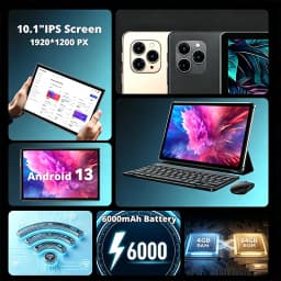 2026 Android 13 Android Tablet 4GB+64GB HD Touch Screen Dual Card WIFI 6000mAh Battery Octa Core