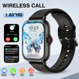 1.83" Full Screen Touch Screen Outdoor Sports Smart Watch for Men/Women,Wireless Calling/receiving, Multiple Sports Modes,Message Notifications,Suitable for Android & IPhone, Ideal As A Gift
