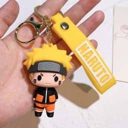 Cartoon PVC Naruto Anime Peripheral Keychain Naruto Silicone Figure Car Key Chain Christmas, Halloween Gift