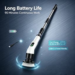 Household Cordless Spin Scrubber Multipurpose Cleaning Brush Kitchen Gadgets Hair Brushes Bathroom Broom Toilet Electric Mops