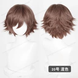 Anime Upgraded 32cm Short Flipped Ends Cosplay Wig Green Blue Purple Pink Man Women Heat Resistant Synthetic Hair