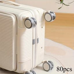 Homefish 50/80pcs Luggage Wheel Covers - Dustproof Suitcase Protectors Wheel, Disposable Travel Accessories for Trolley Cases