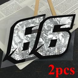 2PCS 5CM Holographic Number 0-9 Sticker Set, Waterproof Vinyl Decal for Car Motorcycle Body