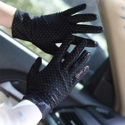 Fashion 1Pair Summer Spandex Elastic Spring Driving Gloves Sunscreen Dots Gloves Women Gloves